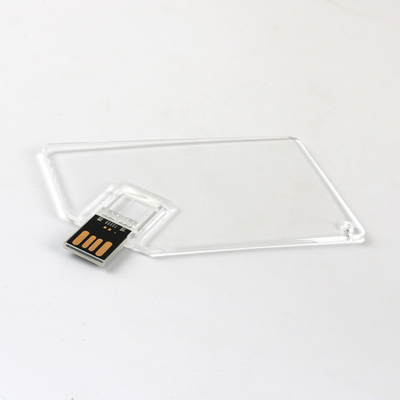 Memoria USB plástica transparente de la tarjeta de crédito pega 2,0 MINI UDP 128GB 64GB 50MB/S